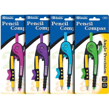 Bazic Products DDI 1864475 BAZIC Scale-Arm Compass w/ No 2 Wood Pencil Case of 24 1864475